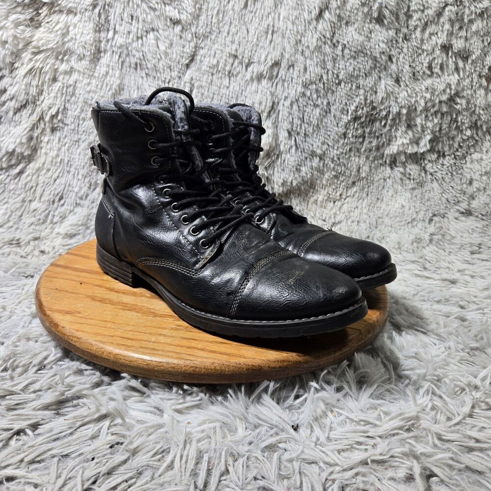 Dexter Men's Liam Black Fleece-Lined Faux Fur Cap Toe Boots Mens Size 10 Outdoor